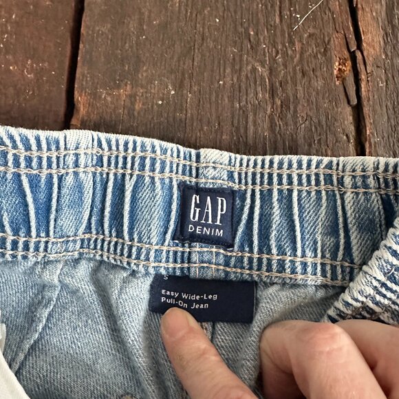 Gap Kids Girls UltraSoft Baggy Wide Leg Cargo Jeans Size Small (6-7) - Picture 5 of 6